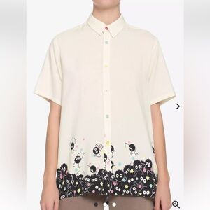 Her Universe Studio Ghibli Spirited Away Soot Sprite women’s Button Up sz med